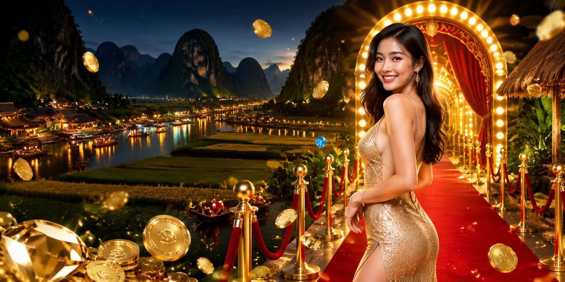 Mô hình casino tại Ninh Bình, không gian giải trí hiện đại ban đêm